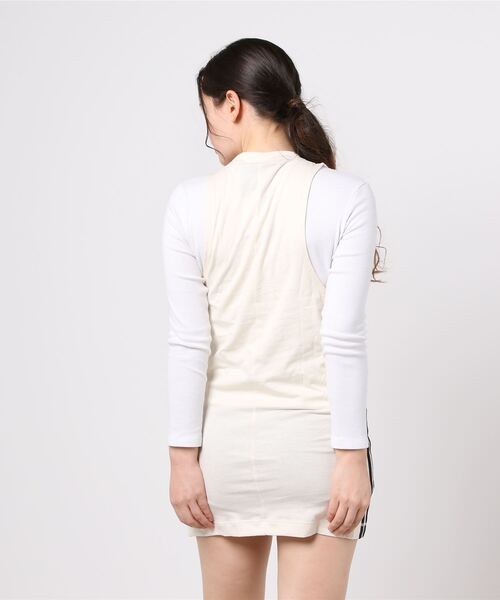 adidas（アディダス）の「【別注】アディダス adidas WリサイクルコットンTANKDRESS 限定コラボ（ワンピース・レディース・オフホワイト/ブラック・M/L/XL）」の3枚目の写真