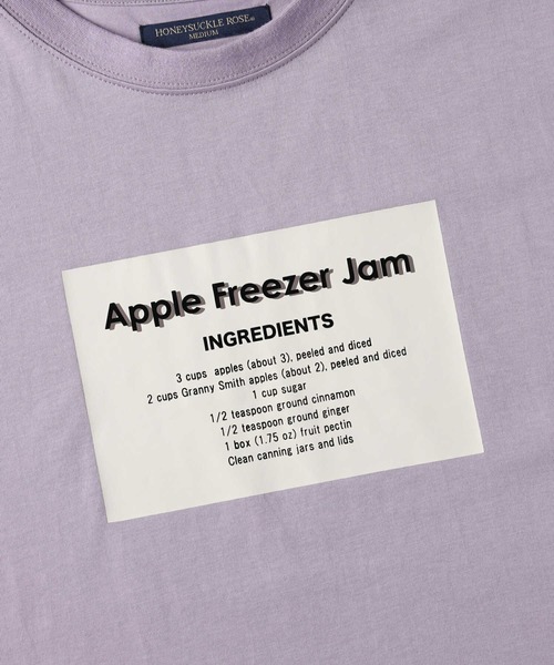 HONEYSUCKLE ROSE（ハニーサックルローズ）の「【HONEYSUCKLE ROSE】ラウンドプリントＴシャツ（Tシャツ/カットソー・レディース・ホワイト/パープル/サックスブルー/ブラック/ホワイト×レッド/ホワイト×イエロー/ブラック×レッド・M/L）」の16枚目の写真