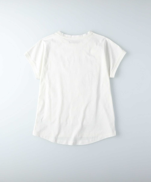 HONEYSUCKLE ROSE（ハニーサックルローズ）の「【HONEYSUCKLE ROSE】ラウンドプリントＴシャツ（Tシャツ/カットソー・レディース・ホワイト/パープル/サックスブルー/ブラック/ホワイト×レッド/ホワイト×イエロー/ブラック×レッド・M/L）」の14枚目の写真