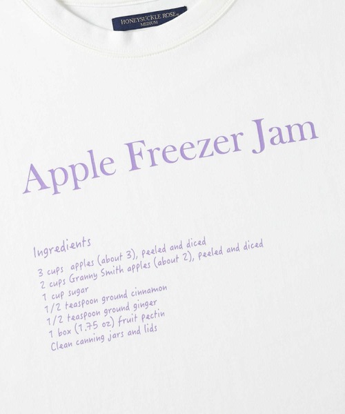 HONEYSUCKLE ROSE（ハニーサックルローズ）の「【HONEYSUCKLE ROSE】ラウンドプリントＴシャツ（Tシャツ/カットソー・レディース・ホワイト/パープル/サックスブルー/ブラック/ホワイト×レッド/ホワイト×イエロー/ブラック×レッド・M/L）」の17枚目の写真