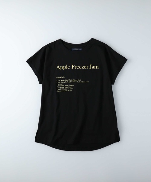 HONEYSUCKLE ROSE（ハニーサックルローズ）の「【HONEYSUCKLE ROSE】ラウンドプリントＴシャツ（Tシャツ/カットソー・レディース・ホワイト/パープル/サックスブルー/ブラック/ホワイト×レッド/ホワイト×イエロー/ブラック×レッド・M/L）」の13枚目の写真