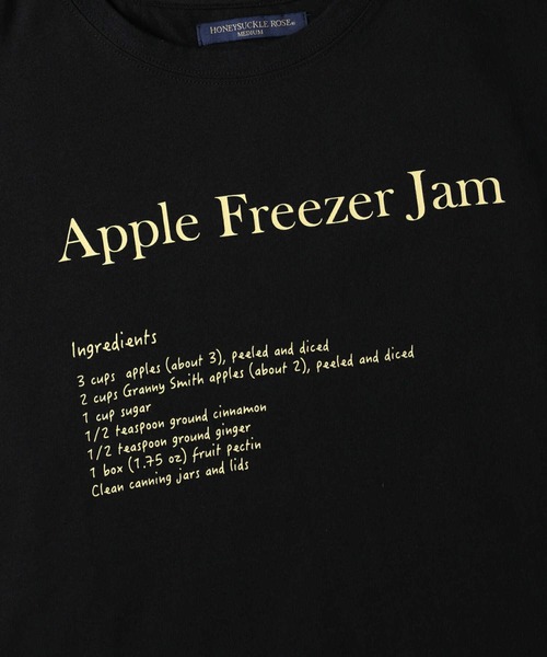 HONEYSUCKLE ROSE（ハニーサックルローズ）の「【HONEYSUCKLE ROSE】ラウンドプリントＴシャツ（Tシャツ/カットソー・レディース・ホワイト/パープル/サックスブルー/ブラック/ホワイト×レッド/ホワイト×イエロー/ブラック×レッド・M/L）」の22枚目の写真