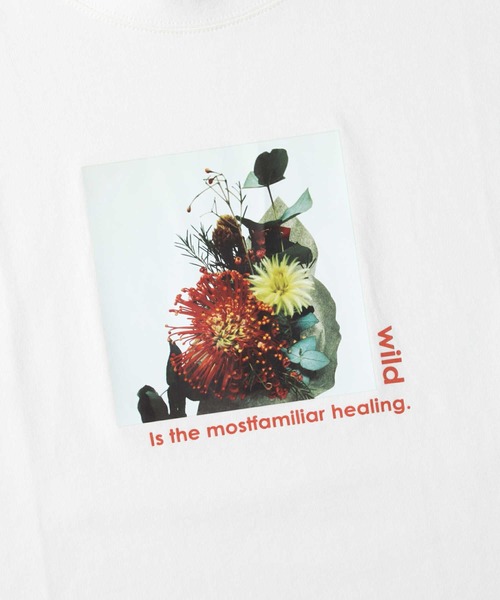 HONEYSUCKLE ROSE（ハニーサックルローズ）の「【HONEYSUCKLE ROSE】ラウンドプリントＴシャツ（Tシャツ/カットソー・レディース・ホワイト/パープル/サックスブルー/ブラック/ホワイト×レッド/ホワイト×イエロー/ブラック×レッド・M/L）」の15枚目の写真