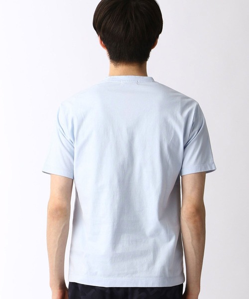 HIDEAWAYS NICOLE（ハイダウェイニコル）の「パッチワークロゴプリントTシャツ（Tシャツ/カットソー・メンズ・ピンク/ブラック/ネイビー/ホワイト/サックスブルー・MEDIUM/LARGE/X-LARGE）」の9枚目の写真