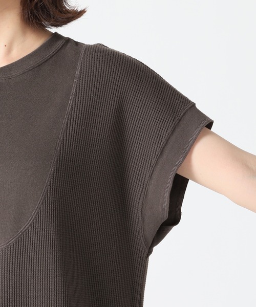 SLOBE citron.（スローブシトロン）の「SLOBE citron. ワッフルデザインワンピース【手洗い可能】◆（ワンピース・レディース・ナチュラル/グレー・FREE）」の10枚目の写真