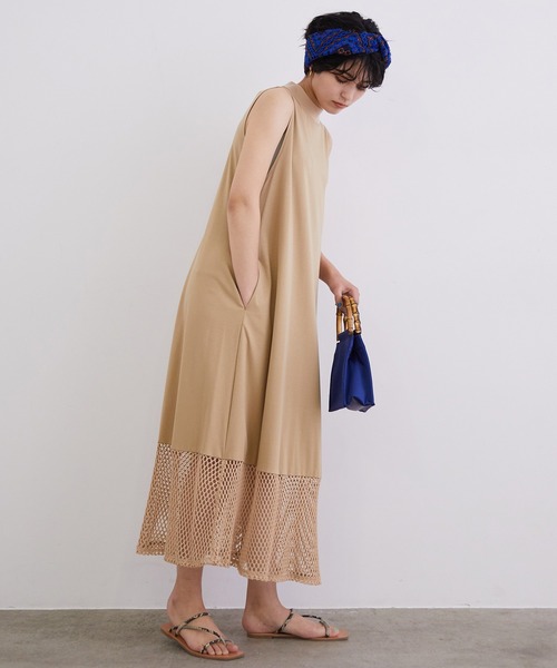 A PUPIL（アピューピル）の「【A PUPIL】メッシュノースリーブワンピース（ワンピース・レディース・ベージュ/ラベンダー・FREE）」の18枚目の写真