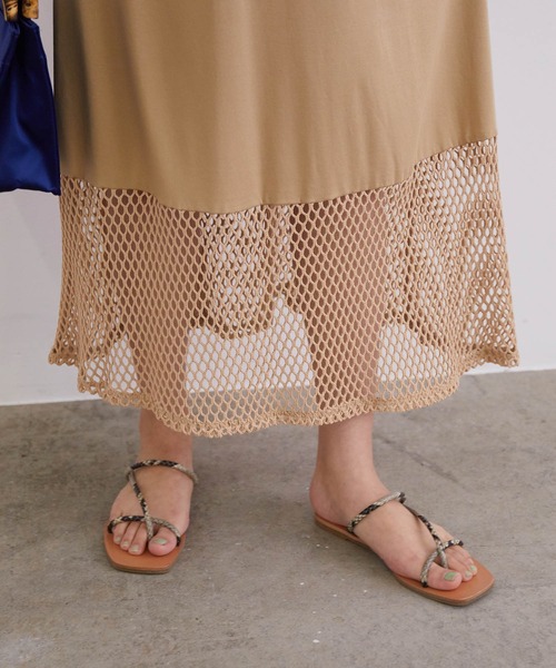 A PUPIL（アピューピル）の「【A PUPIL】メッシュノースリーブワンピース（ワンピース・レディース・ベージュ/ラベンダー・FREE）」の20枚目の写真