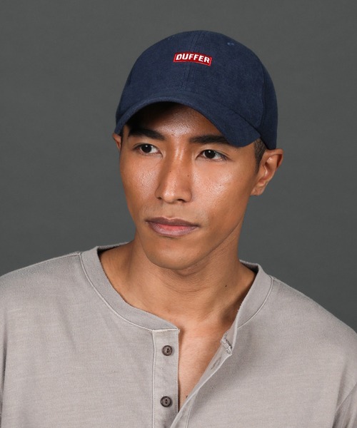The DUFFER of ST.GEORGE(ザダファーオブセントジョージ)の「MINI PILE LOW CAP:パイル素材 ベースボールキャップ(キャップ・メンズ・ブラック/ネイビー・F)」の2枚目の写真