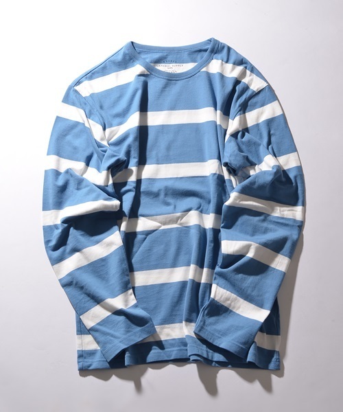 SHIPS JET BLUE(シップスジェットブルー)の「SGS: ビッグボーダーTee L/S(Tシャツ/カットソー・メンズ・ワイン/ブルー/ネイビー/グレー/ブラック/コバルトブルー/グリーン系その他/イエロー/ブルー系その他/グリーン/ロイヤルブルー/オフホワイト・MEDIUM/LARGE/SMALL/X-LARGE)」の10枚目の写真