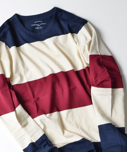 SHIPS JET BLUE(シップスジェットブルー)の「SGS: ビッグボーダーTee L/S(Tシャツ/カットソー・メンズ・ワイン/ブルー/ネイビー/グレー/ブラック/コバルトブルー/グリーン系その他/イエロー/ブルー系その他/グリーン/ロイヤルブルー/オフホワイト・MEDIUM/LARGE/SMALL/X-LARGE)」の12枚目の写真