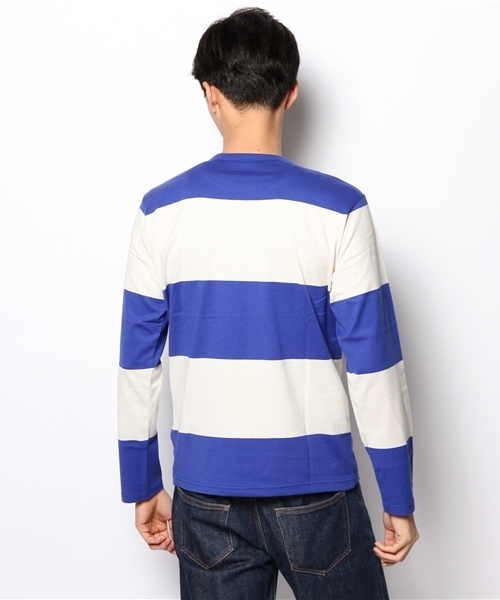 SHIPS JET BLUE(シップスジェットブルー)の「SGS: ビッグボーダーTee L/S(Tシャツ/カットソー・メンズ・ワイン/ブルー/ネイビー/グレー/ブラック/コバルトブルー/グリーン系その他/イエロー/ブルー系その他/グリーン/ロイヤルブルー/オフホワイト・MEDIUM/LARGE/SMALL/X-LARGE)」の15枚目の写真