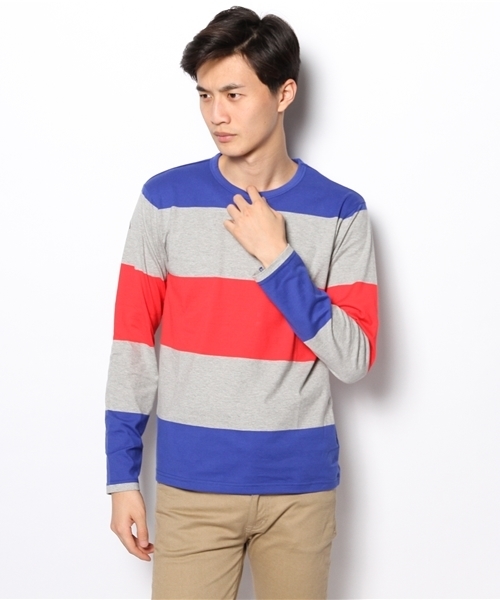 SHIPS JET BLUE(シップスジェットブルー)の「SGS: ビッグボーダーTee L/S(Tシャツ/カットソー・メンズ・ワイン/ブルー/ネイビー/グレー/ブラック/コバルトブルー/グリーン系その他/イエロー/ブルー系その他/グリーン/ロイヤルブルー/オフホワイト・MEDIUM/LARGE/SMALL/X-LARGE)」の19枚目の写真