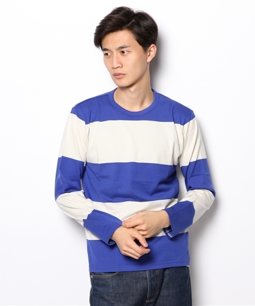 SHIPS JET BLUE(シップスジェットブルー)の「SGS: ビッグボーダーTee L/S(Tシャツ/カットソー・メンズ・ワイン/ブルー/ネイビー/グレー/ブラック/コバルトブルー/グリーン系その他/イエロー/ブルー系その他/グリーン/ロイヤルブルー/オフホワイト・MEDIUM/LARGE/SMALL/X-LARGE)」の21枚目の写真