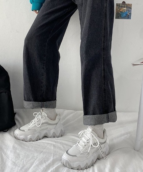 Shoes in Closet（シューズインクローゼット）の「厚底  凹凸ボリュームソール ボリューム / ダッドスニーカー 09（スニーカー・レディース・ホワイト/ベージュ・LL/S/M/L/XS/3L）」の12枚目の写真