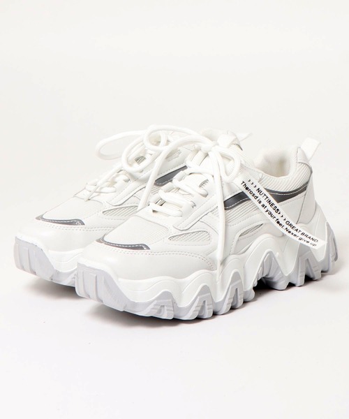 Shoes in Closet（シューズインクローゼット）の「厚底  凹凸ボリュームソール ボリューム / ダッドスニーカー 09（スニーカー・レディース・ホワイト/ベージュ・LL/S/M/L/XS/3L）」の14枚目の写真