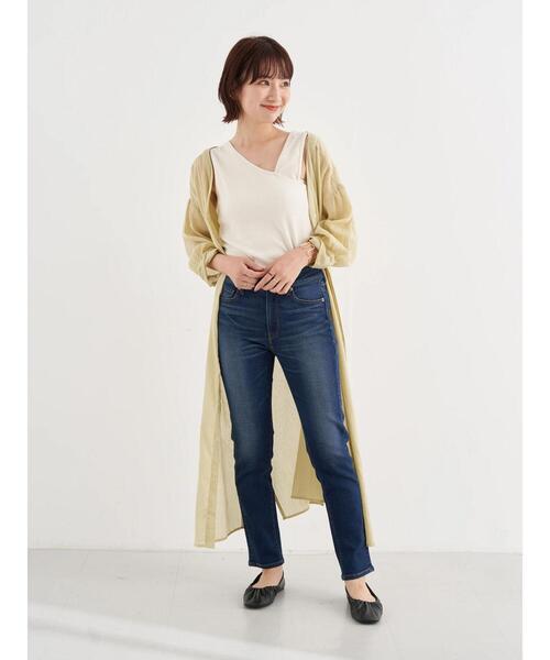 earth music&ecology（アースミュージックアンドエコロジー）の「アシンメトリーネックタンクトップ ＊（タンクトップ・レディース・ライトベージュ/ブラック/モカ/アイボリー・S/M）」の11枚目の写真