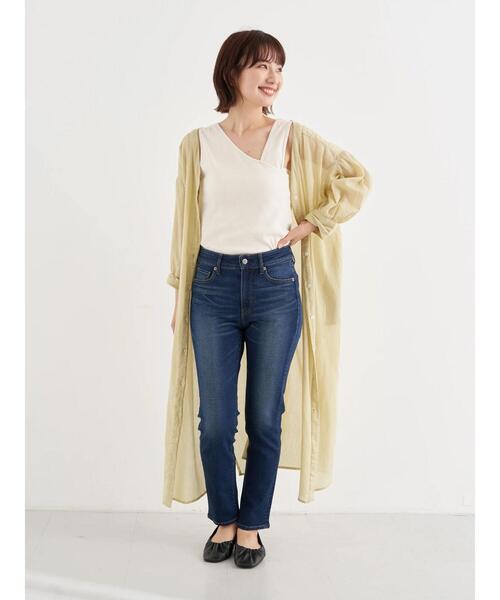 earth music&ecology（アースミュージックアンドエコロジー）の「アシンメトリーネックタンクトップ ＊（タンクトップ・レディース・ライトベージュ/ブラック/モカ/アイボリー・S/M）」の12枚目の写真