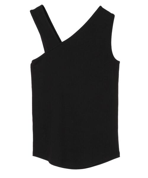 earth music&ecology（アースミュージックアンドエコロジー）の「アシンメトリーネックタンクトップ ＊（タンクトップ・レディース・ライトベージュ/ブラック/モカ/アイボリー・S/M）」の13枚目の写真