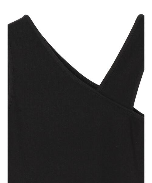 earth music&ecology（アースミュージックアンドエコロジー）の「アシンメトリーネックタンクトップ ＊（タンクトップ・レディース・ライトベージュ/ブラック/モカ/アイボリー・S/M）」の14枚目の写真