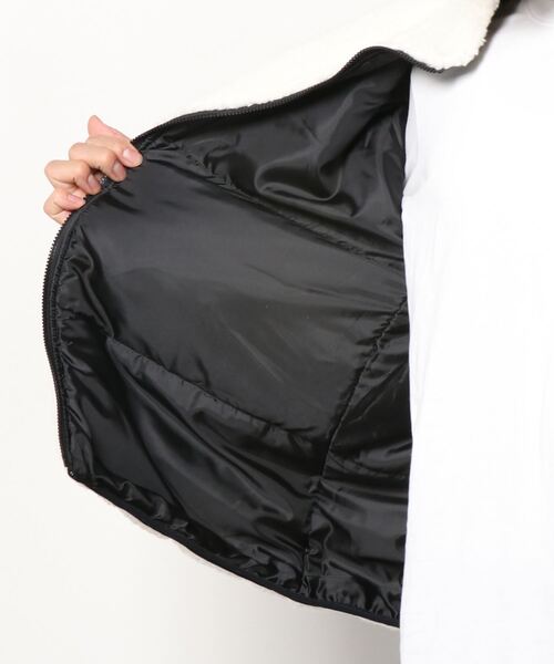 KANGOL（カンゴール）の「８(eight）×KANGOL 別注ボアブルゾン（ブルゾン・メンズ・ブラック/ベージュ/アイボリー・MEDIUM/LARGE/X-LARGE）」の6枚目の写真