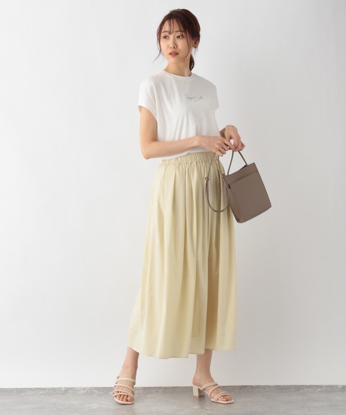GLOBAL WORK(グローバルワーク)の「ケアラクボリュームスカート【MATINEE LINE】/948026(スカート・レディース・ホワイト/ゴールド系その他/ブラック・MEDIUM/LARGE)」の6枚目の写真