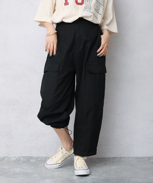 ap retro（アプレトロ）の「裾ダーツカーゴパンツ【ZOZO限定】（カーゴパンツ・レディース・オフホワイト/ブラック/ライトベージュ/ベージュ・FREE）」の22枚目の写真