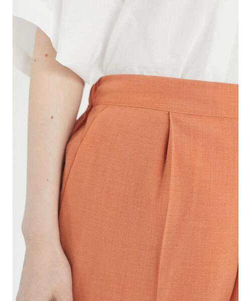 Green　Parks（グリーンパークス）の「接触冷感 センタープレスストレートパンツ＊（その他パンツ・レディース・ネイビー/ブラウン/オレンジ/グリーン/ライトベージュ・FREE）」の14枚目の写真