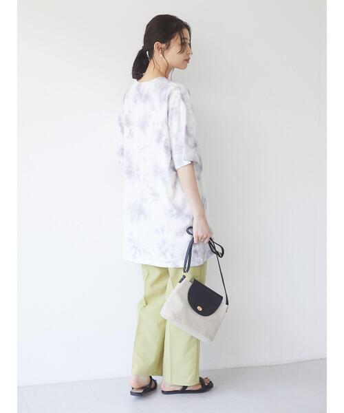 Green　Parks（グリーンパークス）の「接触冷感 センタープレスストレートパンツ＊（その他パンツ・レディース・ネイビー/ブラウン/オレンジ/グリーン/ライトベージュ・FREE）」の19枚目の写真