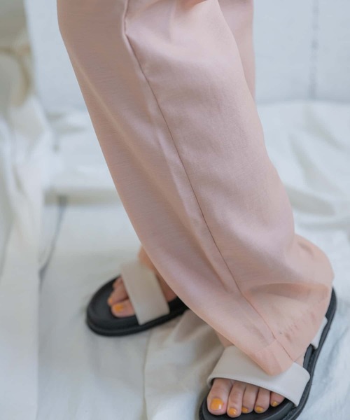 ITEMS URBANRESEARCH（アイテムズ アーバンリサーチ）の「セミフレアシースルーパンツ（その他パンツ・レディース・オレンジ/ベージュ/グレー・FREE）」の4枚目の写真