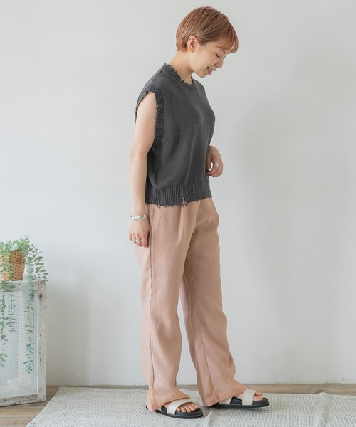 ITEMS URBANRESEARCH（アイテムズ アーバンリサーチ）の「セミフレアシースルーパンツ（その他パンツ・レディース・オレンジ/ベージュ/グレー・FREE）」の8枚目の写真