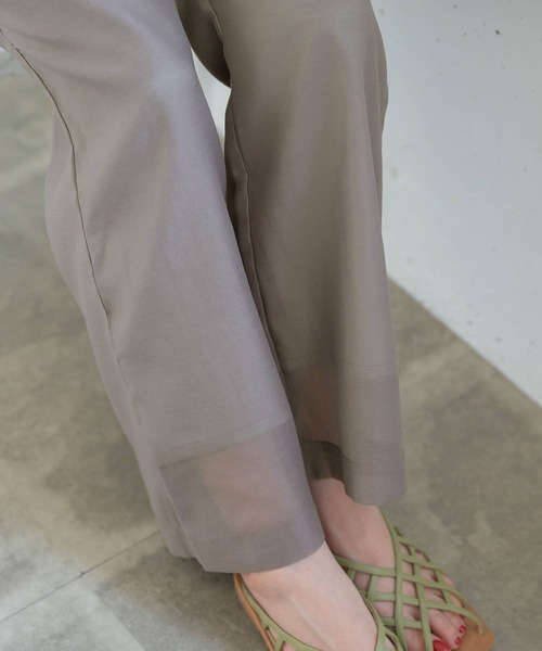 ITEMS URBANRESEARCH（アイテムズ アーバンリサーチ）の「セミフレアシースルーパンツ（その他パンツ・レディース・オレンジ/ベージュ/グレー・FREE）」の15枚目の写真