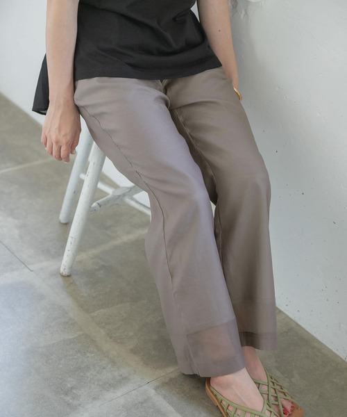 ITEMS URBANRESEARCH（アイテムズ アーバンリサーチ）の「セミフレアシースルーパンツ（その他パンツ・レディース・オレンジ/ベージュ/グレー・FREE）」の16枚目の写真