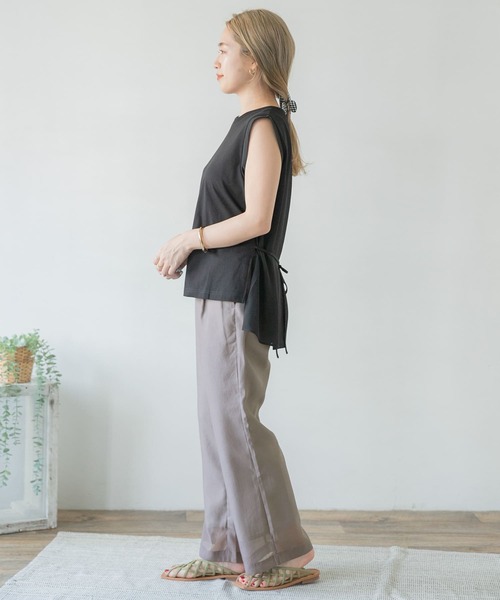 ITEMS URBANRESEARCH（アイテムズ アーバンリサーチ）の「セミフレアシースルーパンツ（その他パンツ・レディース・オレンジ/ベージュ/グレー・FREE）」の17枚目の写真