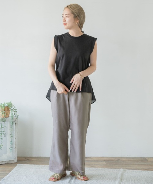 ITEMS URBANRESEARCH（アイテムズ アーバンリサーチ）の「セミフレアシースルーパンツ（その他パンツ・レディース・オレンジ/ベージュ/グレー・FREE）」の18枚目の写真