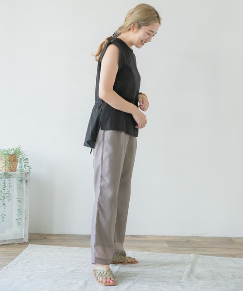 ITEMS URBANRESEARCH（アイテムズ アーバンリサーチ）の「セミフレアシースルーパンツ（その他パンツ・レディース・オレンジ/ベージュ/グレー・FREE）」の19枚目の写真