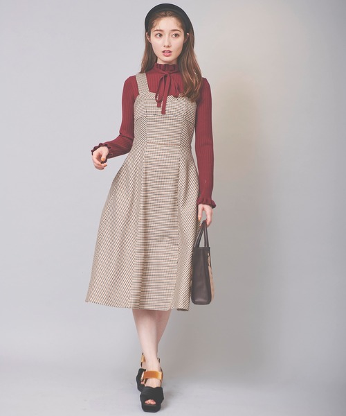 31 Sons de mode（トランテアン　ソン　ドゥ　モード）の「ハイネックリボンリブニット（ニット/セーター・レディース・ボルドー/ブラック/マスタード/オフホワイト・36）」の19枚目の写真