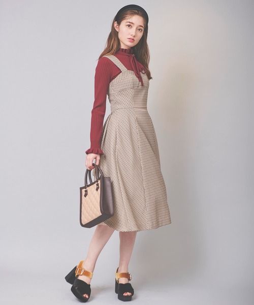 31 Sons de mode（トランテアン　ソン　ドゥ　モード）の「ハイネックリボンリブニット（ニット/セーター・レディース・ボルドー/ブラック/マスタード/オフホワイト・36）」の18枚目の写真