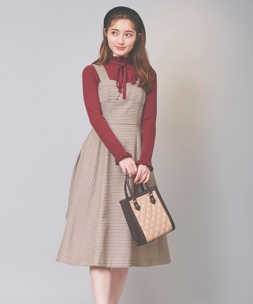 31 Sons de mode（トランテアン　ソン　ドゥ　モード）の「ハイネックリボンリブニット（ニット/セーター・レディース・ボルドー/ブラック/マスタード/オフホワイト・36）」の16枚目の写真