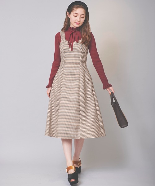 31 Sons de mode（トランテアン　ソン　ドゥ　モード）の「ハイネックリボンリブニット（ニット/セーター・レディース・ボルドー/ブラック/マスタード/オフホワイト・36）」の20枚目の写真