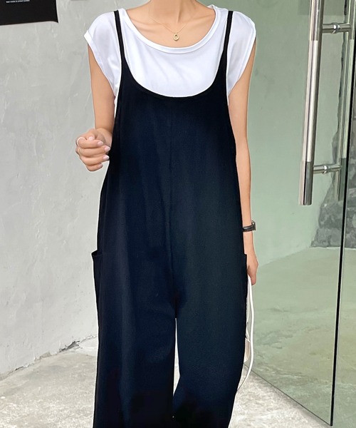 fd style（エフディ スタイル）の「[FD]ワイドジャンプスーツ（サロペット/オーバーオール・レディース・ブラック・FREE）」の8枚目の写真