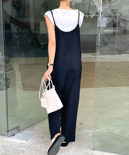 fd style（エフディ スタイル）の「[FD]ワイドジャンプスーツ（サロペット/オーバーオール・レディース・ブラック・FREE）」の2枚目の写真