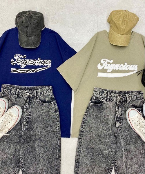 PairPair（ペアペア）の「異素材ロゴTシャツ（ユニセックス）（Tシャツ/カットソー・レディース・グレイッシュブルー/オフホワイト/カーキ/ネイビー・FREE）」の10枚目の写真