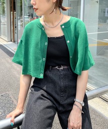 WHO'S WHO gallery | リングドット半袖カーデ(カーディガン/ボレロ)