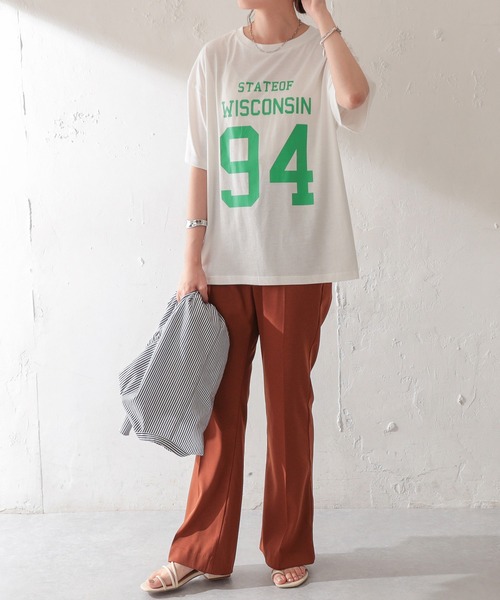 DISCOAT（ディスコート）の「【WEB限定】ナンバーリングロゴTシャツ（Tシャツ/カットソー・レディース・ホワイト/ブラック/アイボリー/スミクロ・FREE）」の13枚目の写真