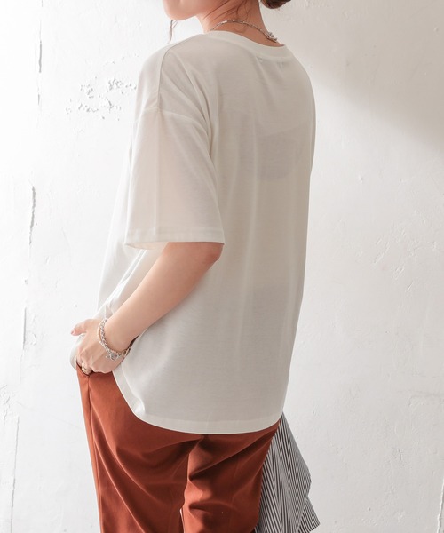 DISCOAT（ディスコート）の「【WEB限定】ナンバーリングロゴTシャツ（Tシャツ/カットソー・レディース・ホワイト/ブラック/アイボリー/スミクロ・FREE）」の16枚目の写真