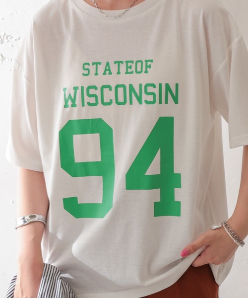 DISCOAT（ディスコート）の「【WEB限定】ナンバーリングロゴTシャツ（Tシャツ/カットソー・レディース・ホワイト/ブラック/アイボリー/スミクロ・FREE）」の18枚目の写真