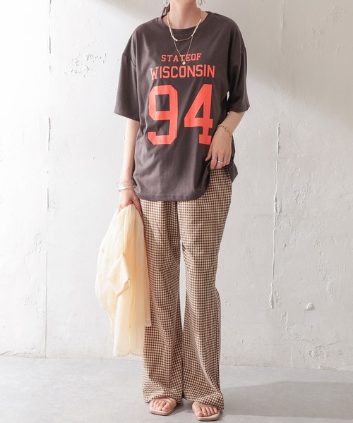 DISCOAT（ディスコート）の「【WEB限定】ナンバーリングロゴTシャツ（Tシャツ/カットソー・レディース・ホワイト/ブラック/アイボリー/スミクロ・FREE）」の20枚目の写真