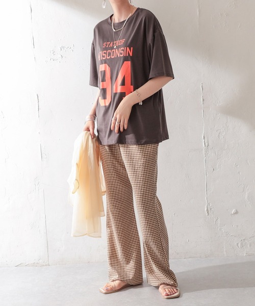 DISCOAT（ディスコート）の「【WEB限定】ナンバーリングロゴTシャツ（Tシャツ/カットソー・レディース・ホワイト/ブラック/アイボリー/スミクロ・FREE）」の19枚目の写真