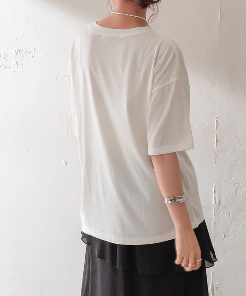 DISCOAT（ディスコート）の「【WEB限定】ナンバーリングロゴTシャツ（Tシャツ/カットソー・レディース・ホワイト/ブラック/アイボリー/スミクロ・FREE）」の8枚目の写真