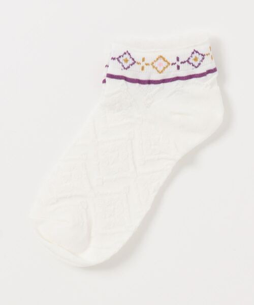 「kakko」（カッコ）の「レディース 花柄スニーカーソックス靴下（ソックス/靴下・レディース・A/B/C/D/E/F/G/H/I/J/K/L/M/N/O/P/S/Q/R・FREE）」の16枚目の写真